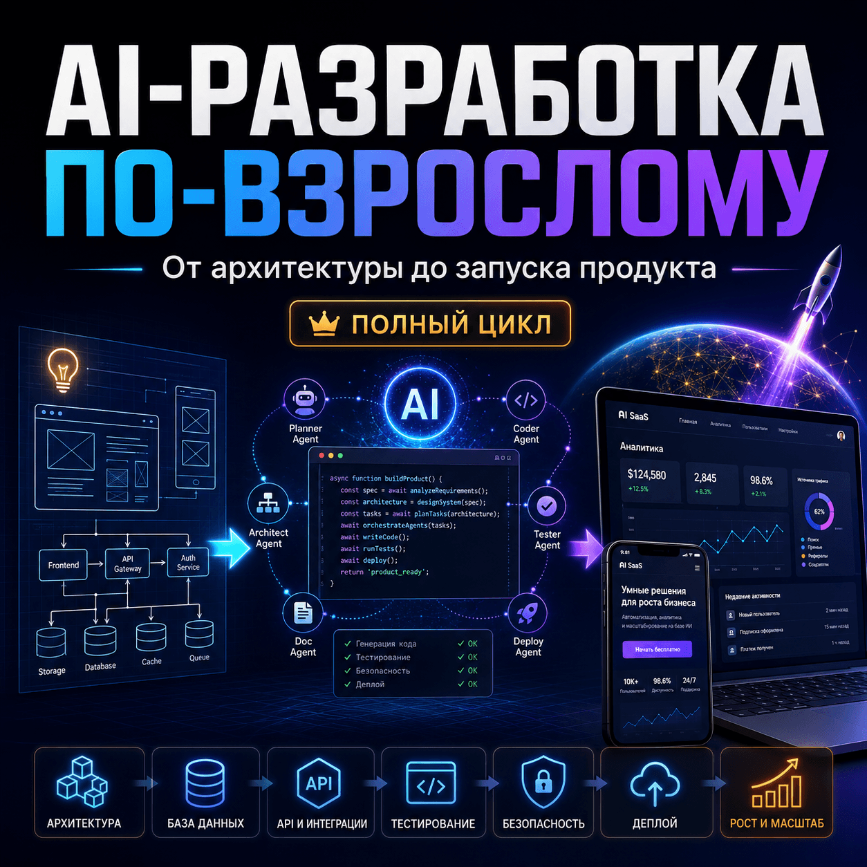 🏗 Профессиональная разработка с нейросетями: полный цикл создания продукта