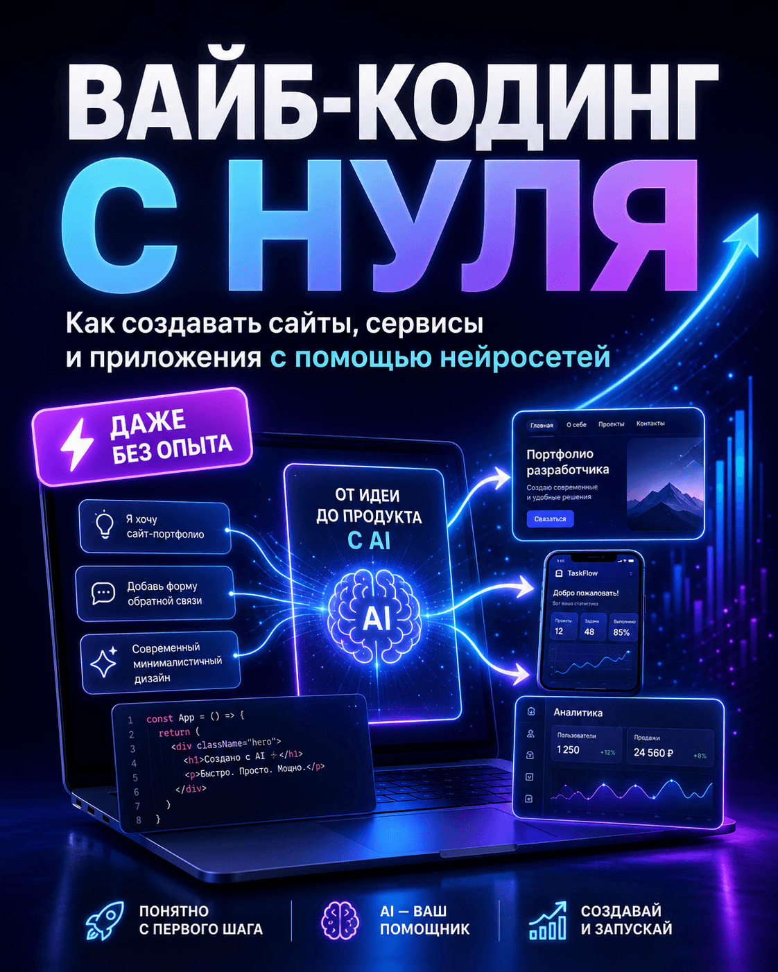 🚀 Разработка с нейросетями для новичков: от полного нуля до первого проекта